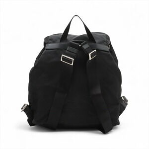 Prada leather nylon backpack black Tessuto